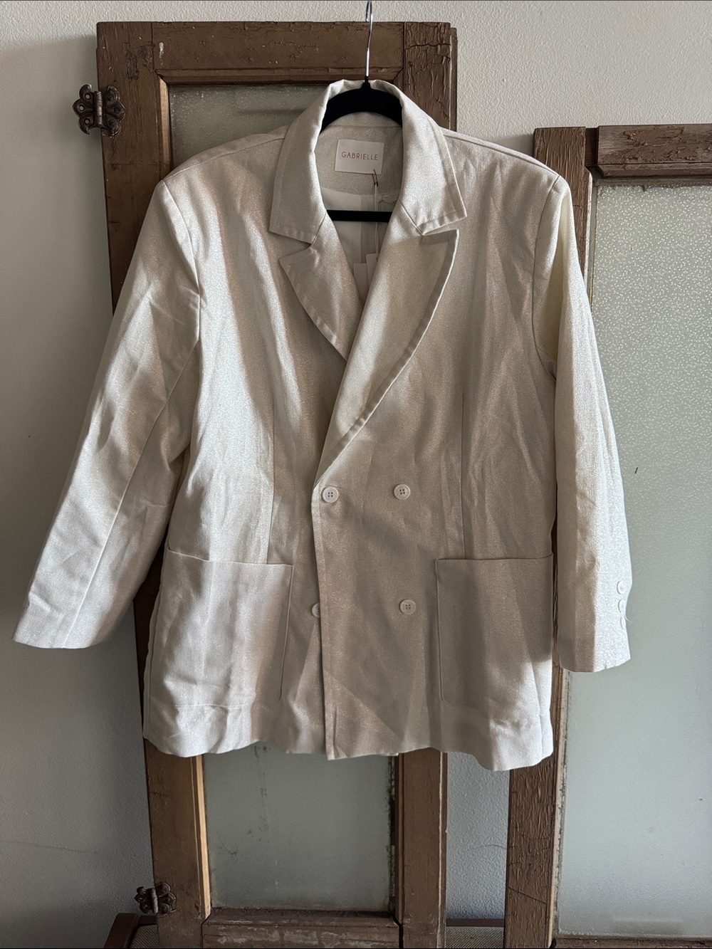 Gabrielle Cream Double-Breasted Women's Blazer